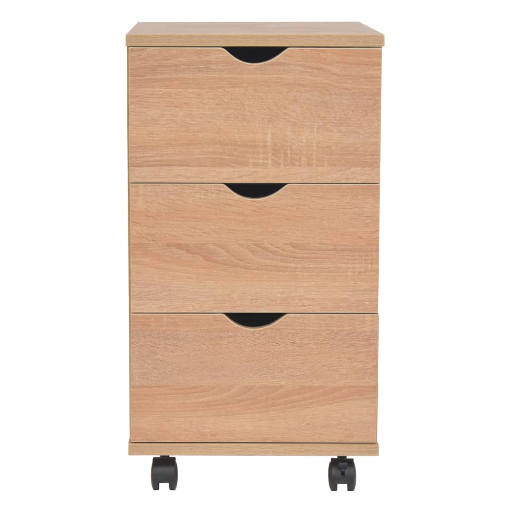 vidaXL Unidade de gavetas 33x45x60 cm preto