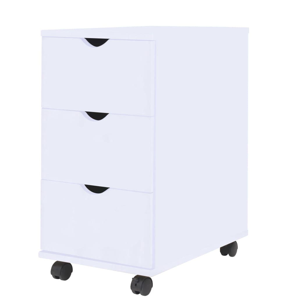 vidaXL Unidade de gavetas 33x45x60 cm preto