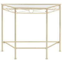 vidaXL Mesa de apoio estilo vintage metal 87x34x73 cm dourado
