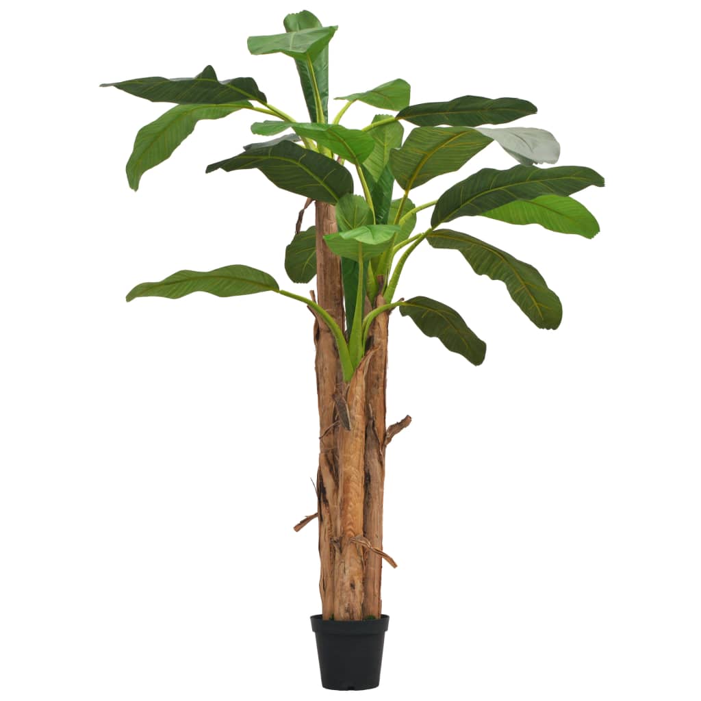 vidaXL Planta bananeira artificial com vaso 150 cm verde