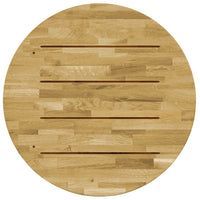 vidaXL Tampo de mesa madeira de carvalho maciça redondo 23 mm 500 mm