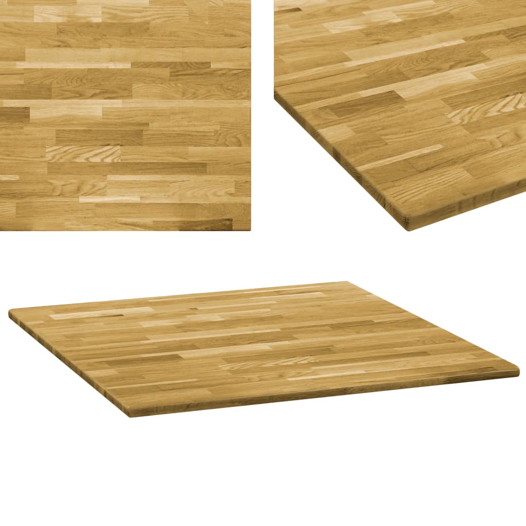vidaXL Tampo de mesa madeira de carvalho maciça redondo 23 mm 500 mm
