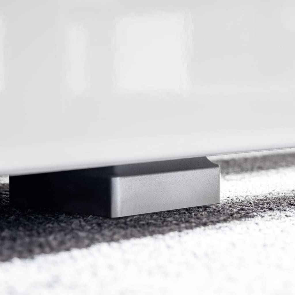 vidaXL Conj. unidades de parede p/ TV luzes LED 5 pcs branco brilhante