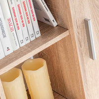 vidaXL Unidade de parede para TV com luzes LED carvalho sonoma