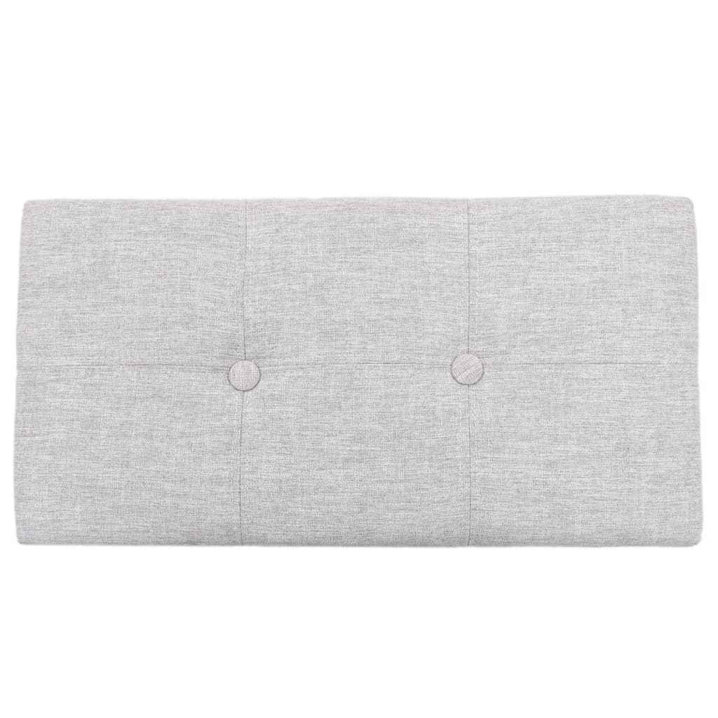 vidaXL Banco com 2 otomanos erva marinha cinzento