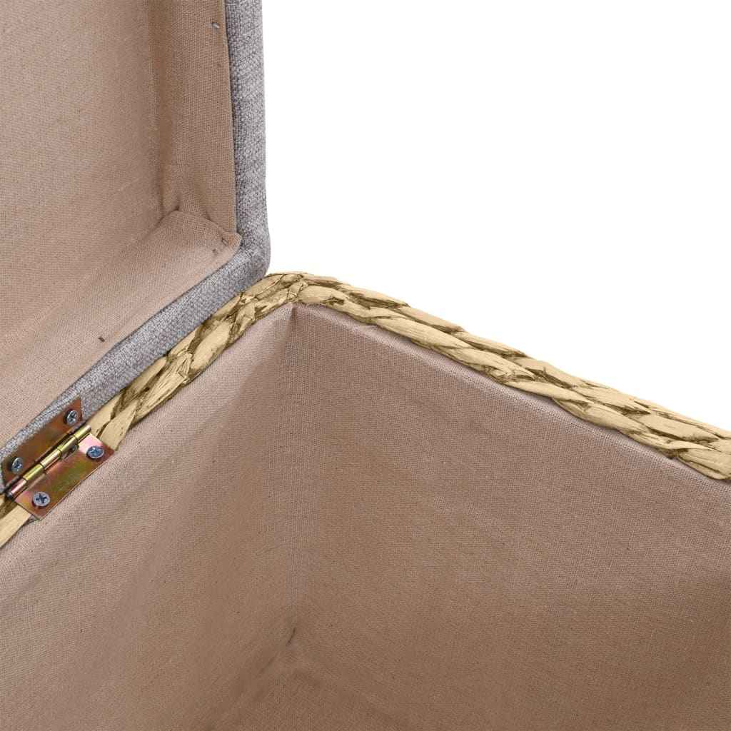 vidaXL Conjunto de bancos 2 pcs erva marinha cinzento