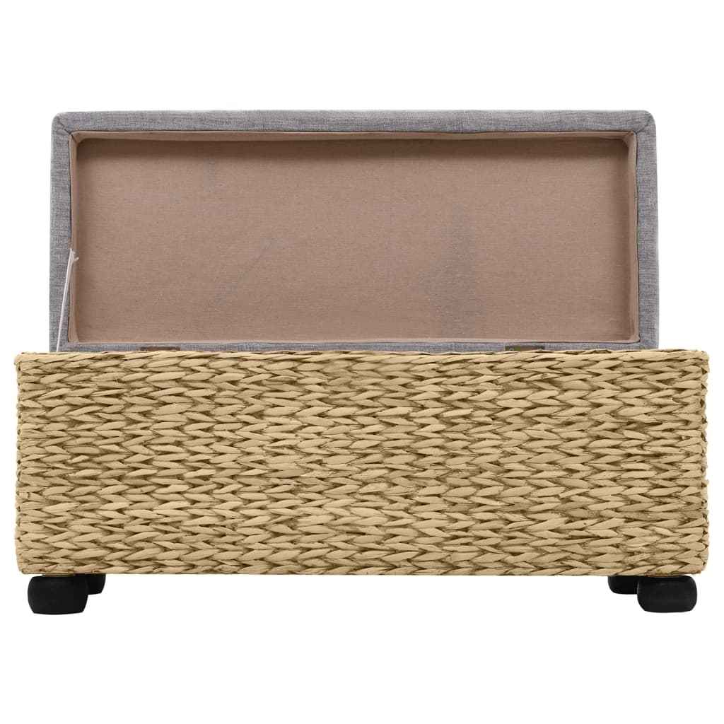 vidaXL Conjunto de bancos 2 pcs erva marinha cinzento