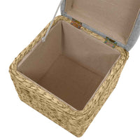 vidaXL Conjunto de otomanos 2 pcs erva marinha cinzento