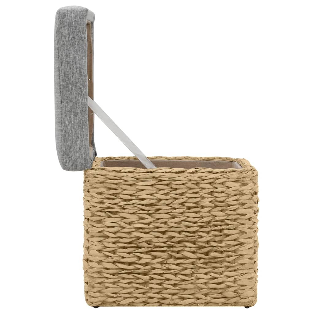 vidaXL Conjunto de otomanos 2 pcs erva marinha cinzento