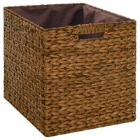 vidaXL Banco com 2 cestos erva marinha 71x40x42 cm castanho