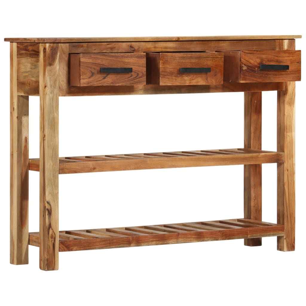 vidaXL Aparador com 3 gavetas 110x30x80 cm madeira maciça