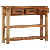 vidaXL Aparador com 3 gavetas 110x30x80 cm madeira maciça