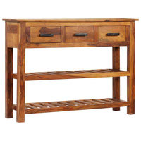 vidaXL Aparador com 3 gavetas 110x30x80 cm madeira maciça