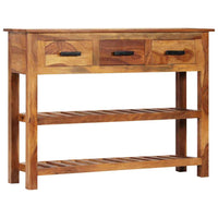 vidaXL Aparador com 3 gavetas 110x30x80 cm madeira maciça