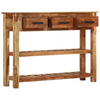 vidaXL Aparador com 3 gavetas 110x30x80 cm madeira maciça