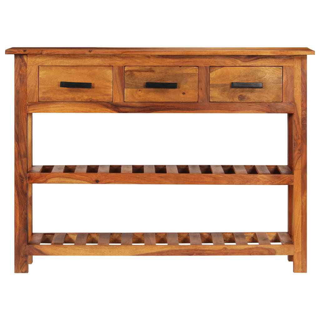 vidaXL Aparador com 3 gavetas 110x30x80 cm madeira maciça