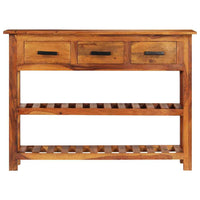 vidaXL Aparador com 3 gavetas 110x30x80 cm madeira maciça