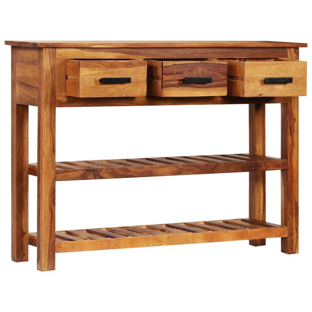 vidaXL Aparador com 3 gavetas 110x30x80 cm madeira maciça