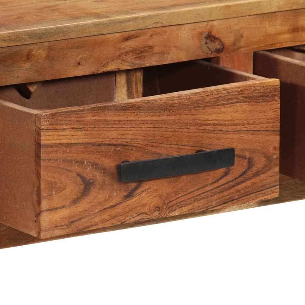 vidaXL Aparador com 3 gavetas 110x30x80 cm madeira maciça