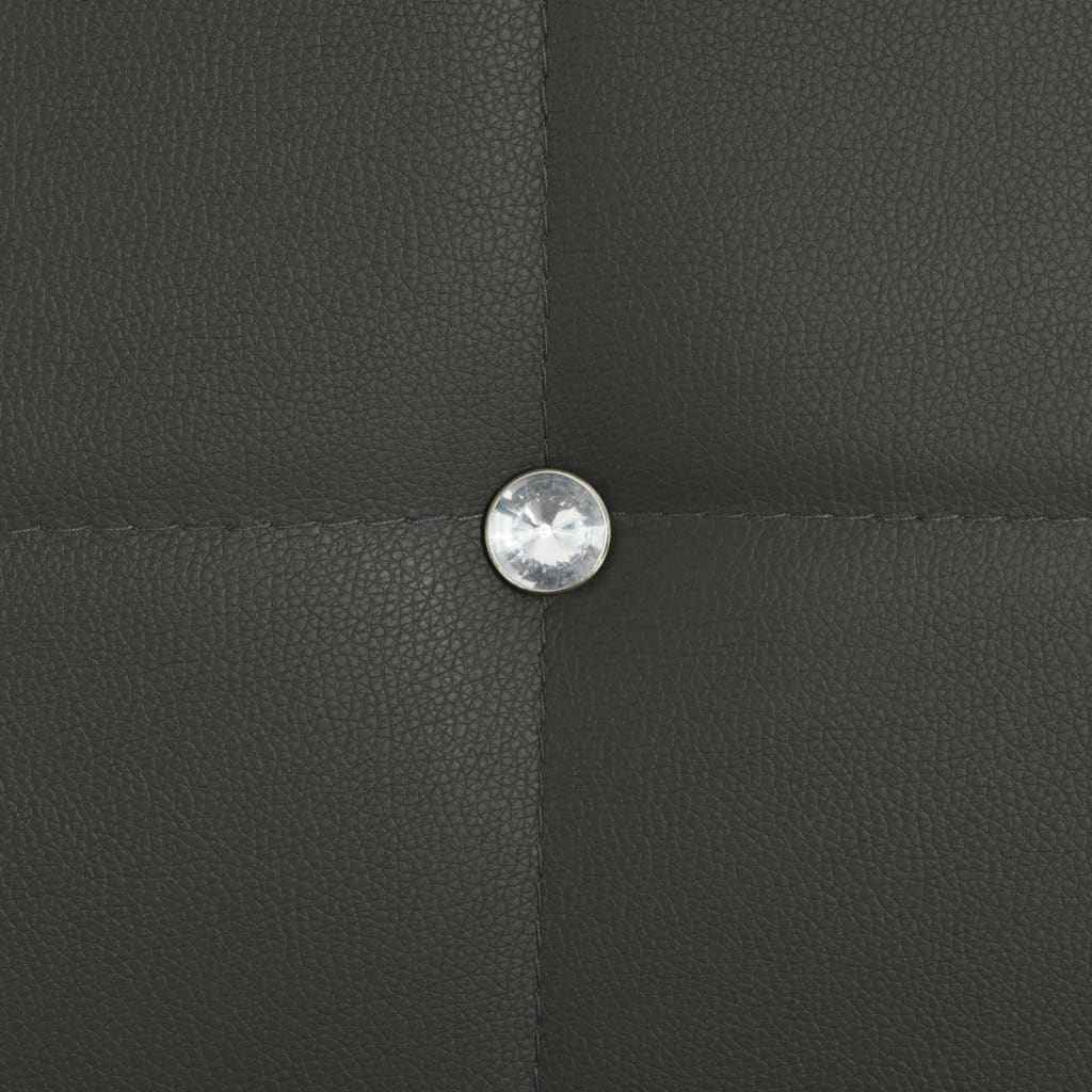 vidaXL Cadeiras de jantar 2 pcs couro artificial cinzento