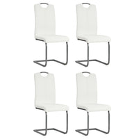 vidaXL Cadeiras de jantar cantilever 2 pcs couro artificial cinzento