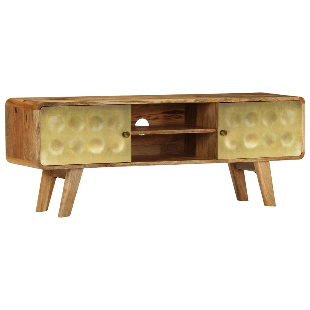 vidaXL Móvel de TV madeira de mangueira maciça 120x30x45 cm