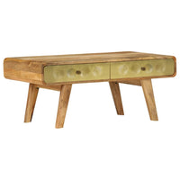 vidaXL Mesa de centro madeira de mangueira maciça 90x50x40 cm