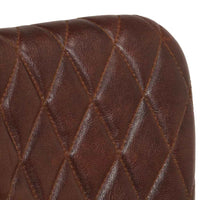 vidaXL Cadeiras jantar c/ apoios braços 2 pcs couro genuíno castanho
