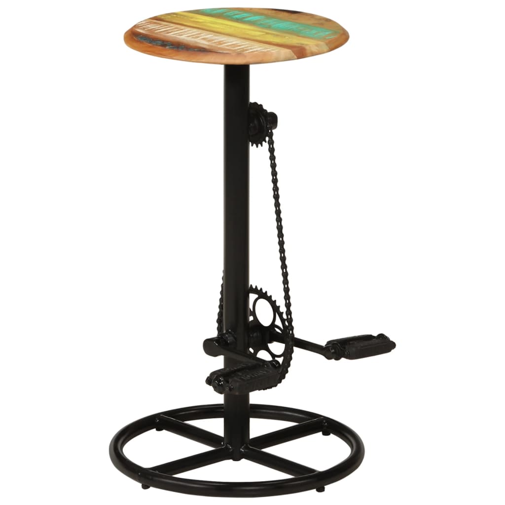 vidaXL Bancos de bar 2 pcs madeira recuperada maciça