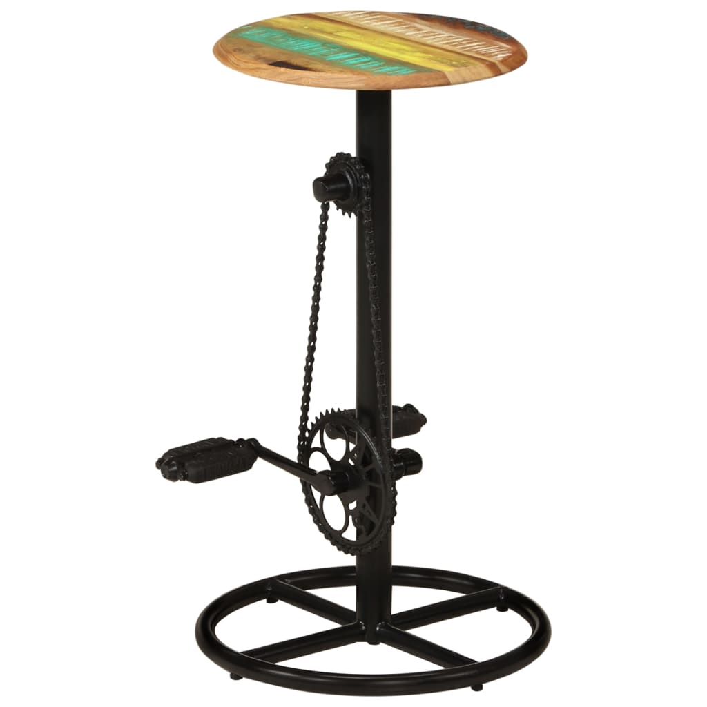 vidaXL Bancos de bar 2 pcs madeira recuperada maciça