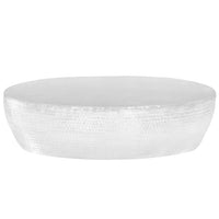 vidaXL Mesa de centro martelada 100x50x28 cm prateado