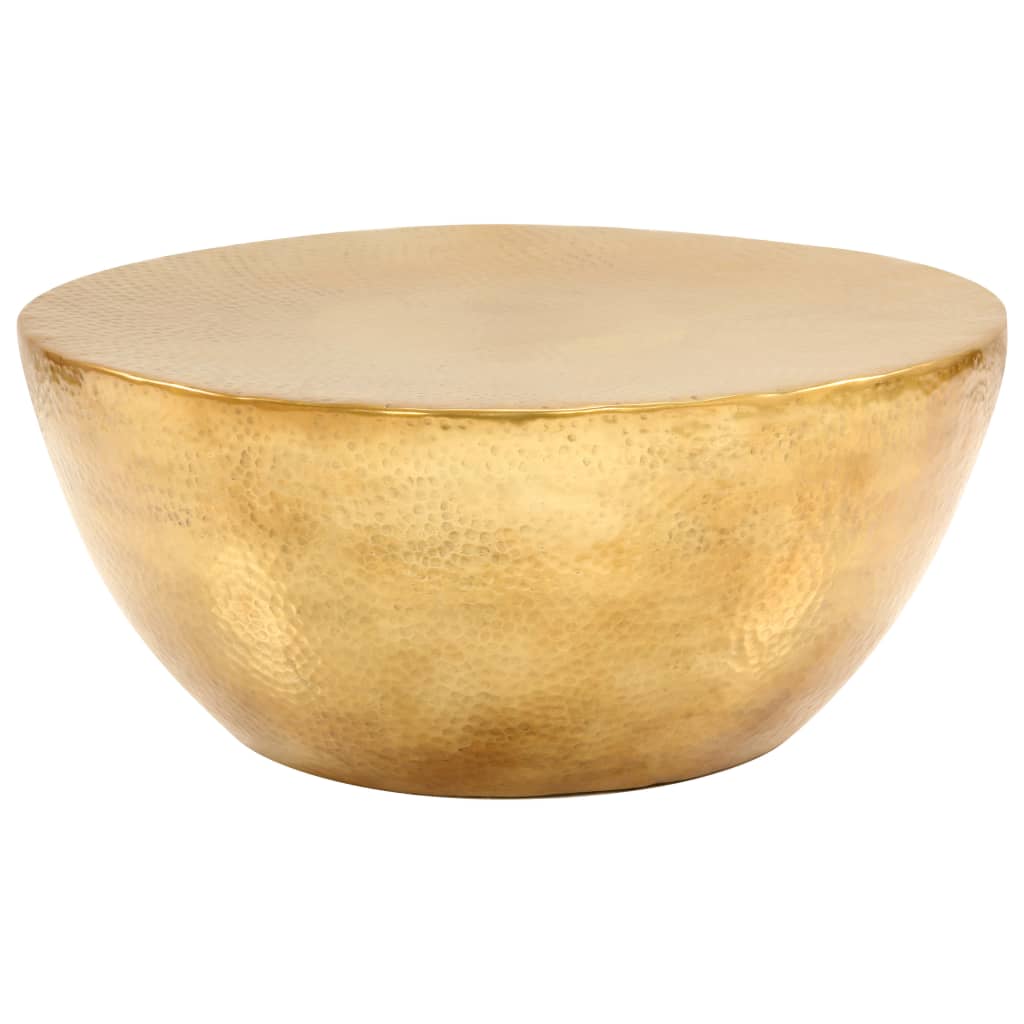 vidaXL Mesa de centro em alumínio martelado 70x30 cm bronze