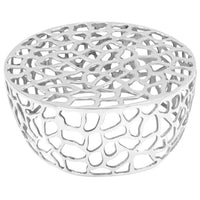 vidaXL Mesa de centro em alumínio fundido 70x30 cm prateado