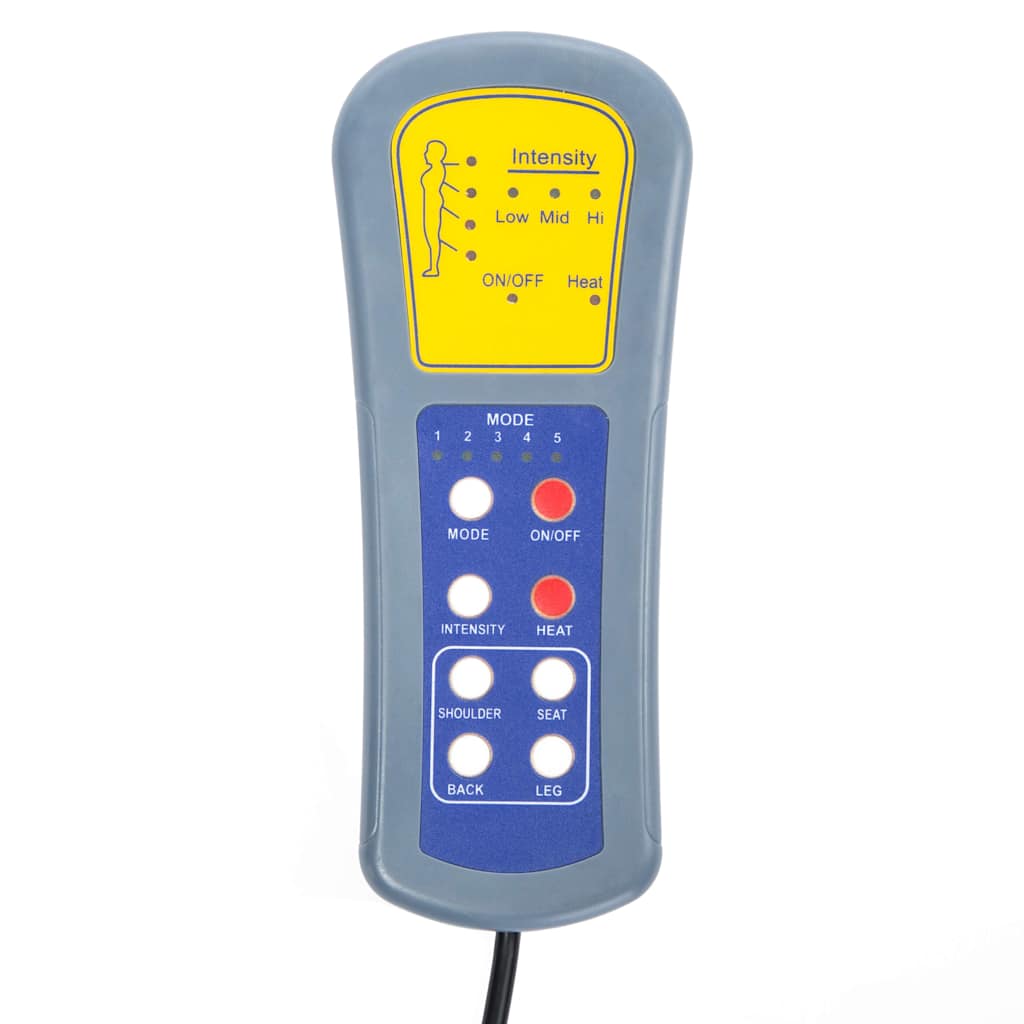 vidaXL Cadeira de massagem reclinável couro artificial preto