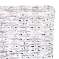 vidaXL Cadeiras de jantar 2 pcs vime Kubu + madeira mogno castanho