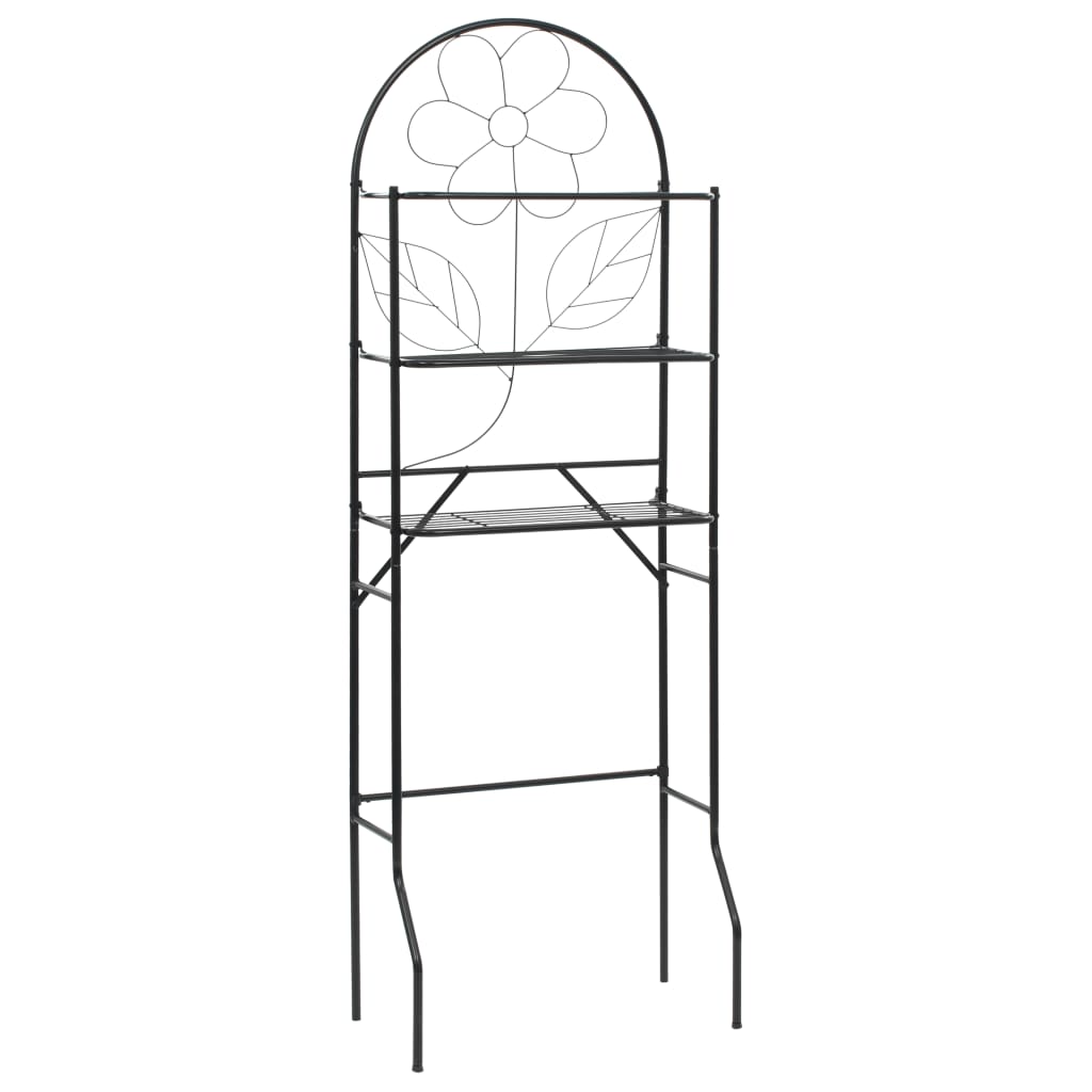 vidaXL Toalheiro preto 60x33x174 cm