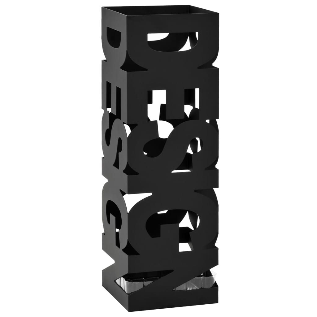 Suporte guarda-chuvas/de armazenamento quadrado branco aço 48,5 cm