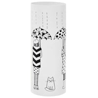 Suporte guarda-chuvas/de armazenamento quadrado branco aço 48,5 cm