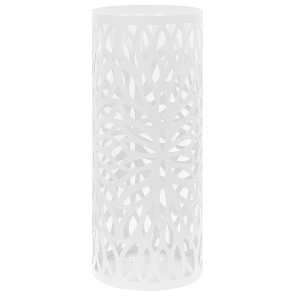 Suporte guarda-chuvas/de armazenamento quadrado branco aço 48,5 cm