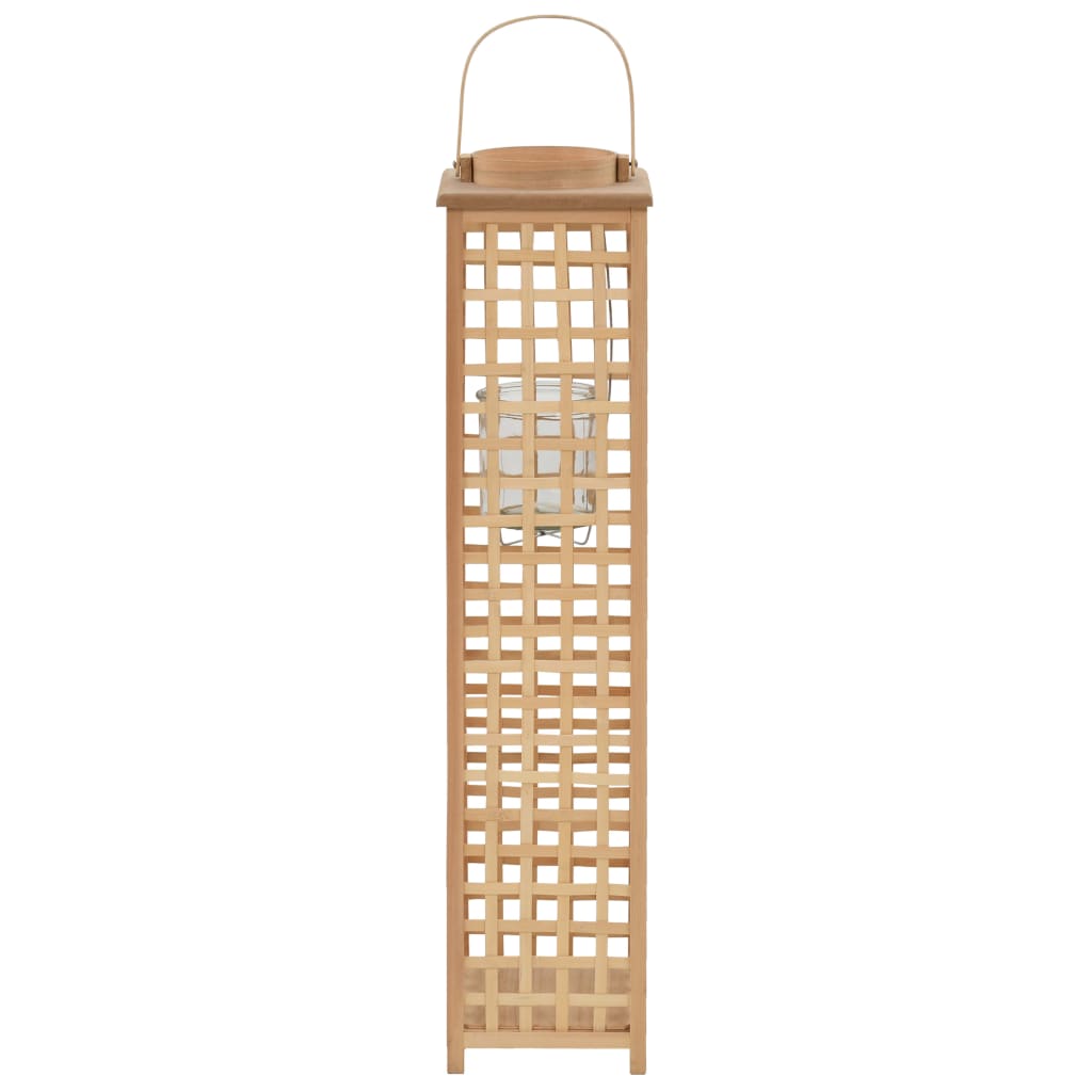 vidaXL Suporte para vela suspenso em bambu natural