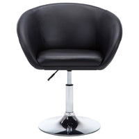 vidaXL Cadeiras de jantar giratórias 2 pcs couro artificial preto