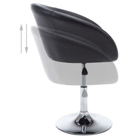 vidaXL Cadeiras de jantar giratórias 2 pcs couro artificial preto