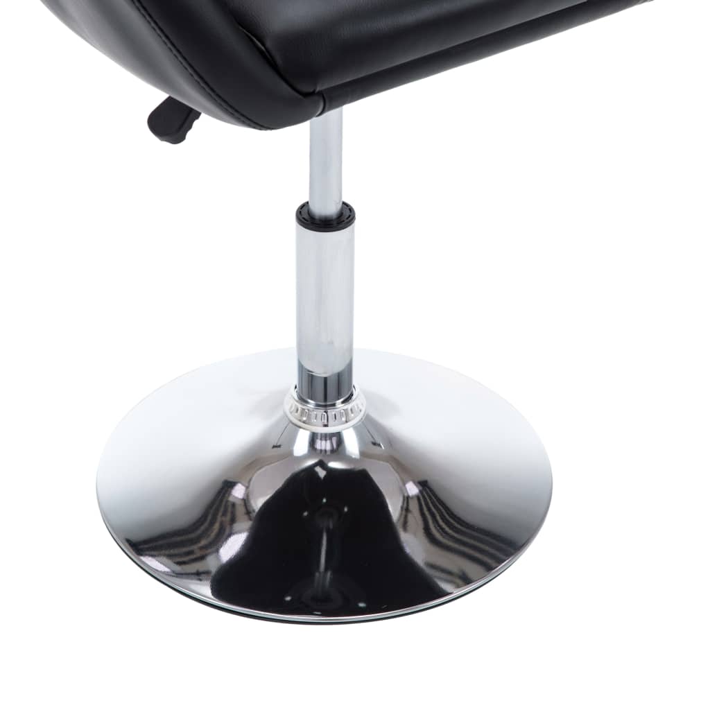 vidaXL Cadeiras de jantar giratórias 2 pcs couro artificial preto