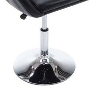 vidaXL Cadeiras de jantar giratórias 2 pcs couro artificial preto