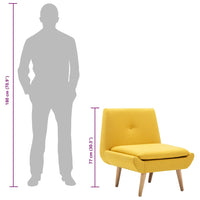 vidaXL Poltrona em tecido amarelo