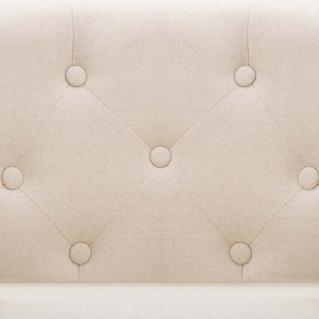 vidaXL Poltrona em tecido bege