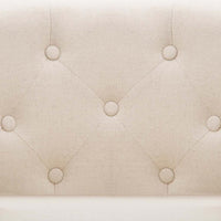 vidaXL Poltrona em tecido bege