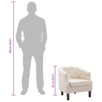 vidaXL Poltrona em tecido bege