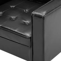 vidaXL Poltrona preta 75x70x75 cm couro sintético