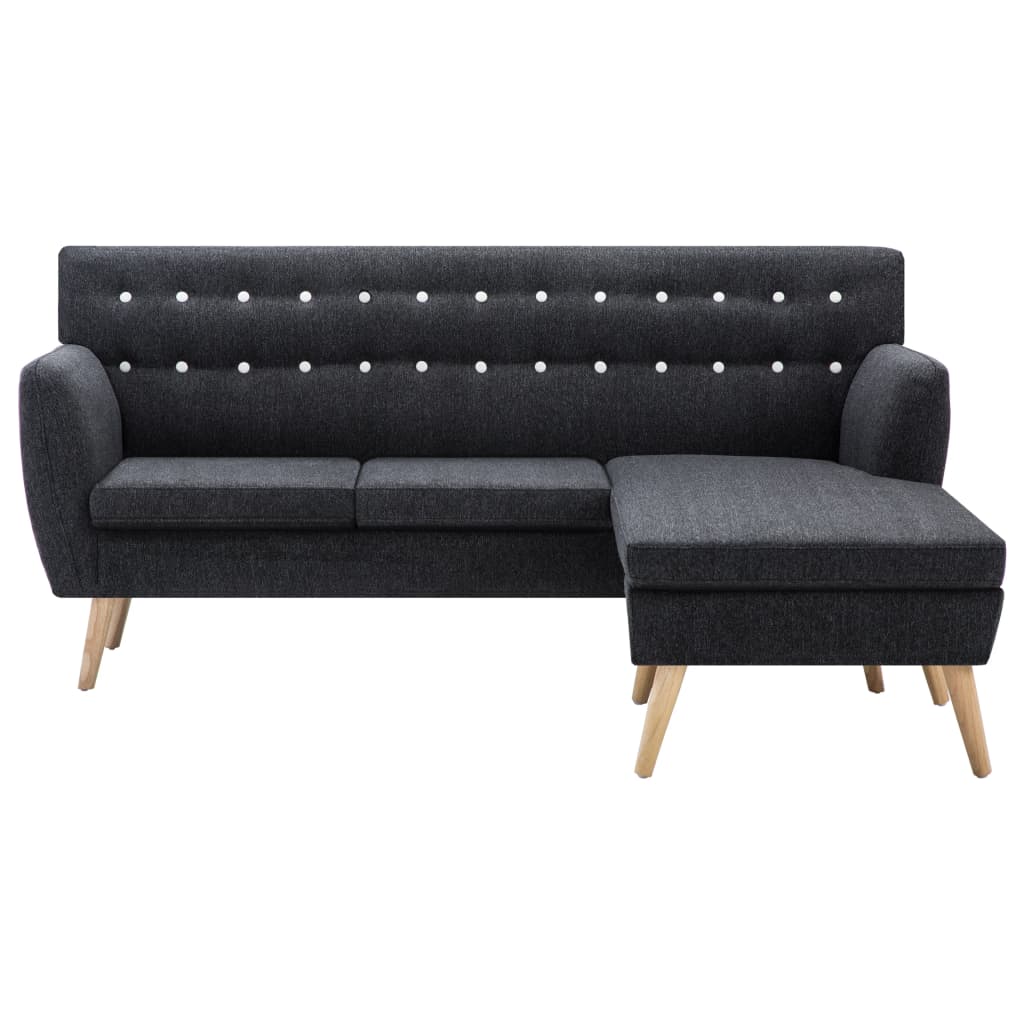 vidaXL Sofá em tecido c/ forma de L 171,5x138x81,5 cm laranja